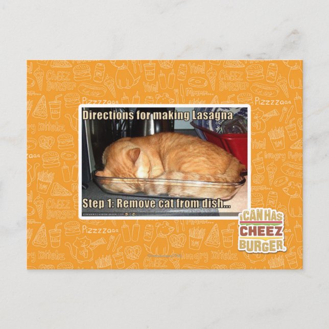 Making lasagna postcard (Front)
