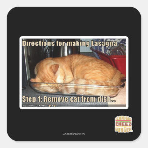 Making lasagna square sticker