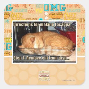 Making lasagna square sticker
