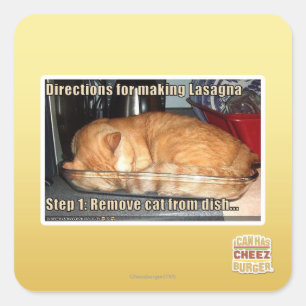 Making lasagna square sticker
