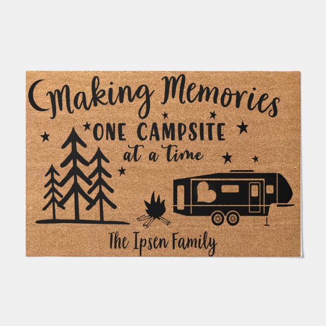 Making Memories, One Campsite At A Time Doormat (Front)