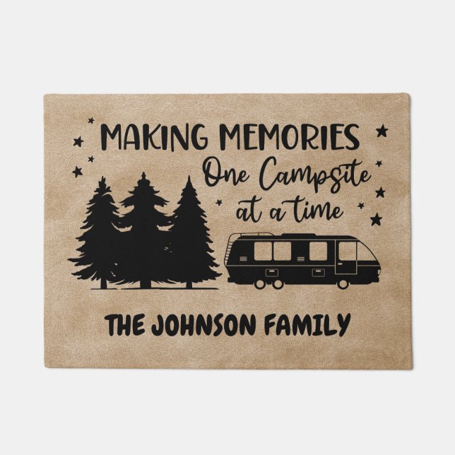 making memories one campsite at a time doormat (Front)