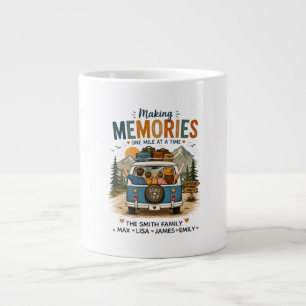 Making Memories One Mile at a Time   Custom Family Large Coffee Mug