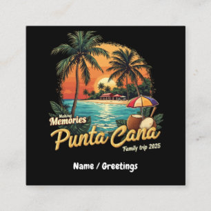  Making Memories Punta Cana Family Trip 2025  Square Business Card