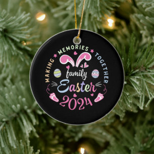 Making memories together Easter family 2024 Ceramic Ornament