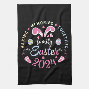 Making memories together Easter family 2024 Kitchen Towel