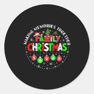 Making Memories Together Matching Squad Santa Elf  Classic Round Sticker