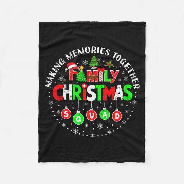 Making Memories Together Matching Squad Santa Elf  Fleece Blanket (Front)