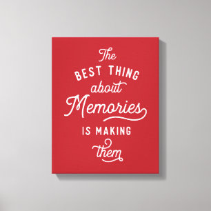Making memories typographic wall art