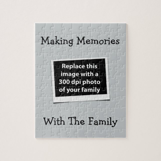 Making Memories With The Family Custom Photo Jigsaw Puzzle (Vertical)