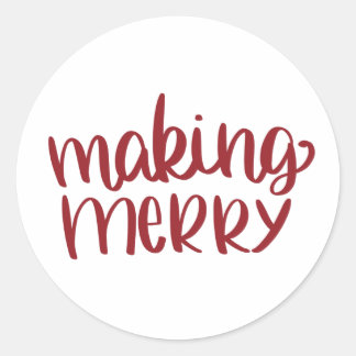 Making Merry Red Christmas Sticker