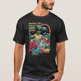 Making New Friends – Alien Social Skill Vintage  T-Shirt