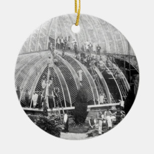 Making repairs to the Great Conservatory at Chatsw Ceramic Ornament