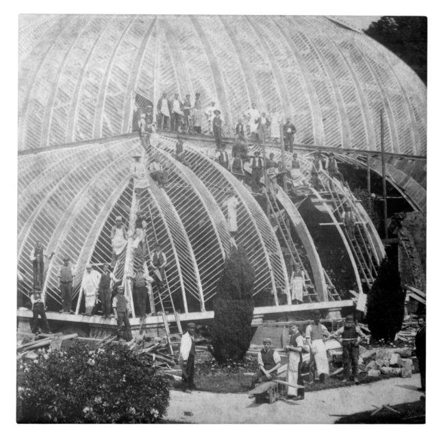 Making repairs to the Great Conservatory at Chatsw Tile (Front)