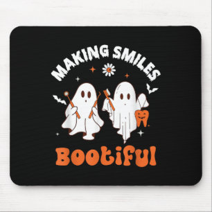 Making Smiles Bootiful Funny Ghost Dentist Hallowe Mouse Pad
