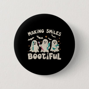 Making Smiles Bootiful Halloween Funny Ghost Denti 2 Inch Round Button