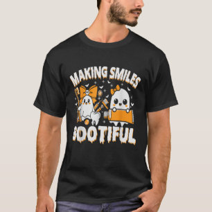 Making Smiles Bootiful Halloween Funny Ghost Denti T-Shirt
