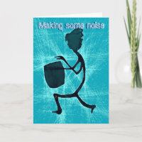 Making Some Noise Frantic Drummer Birthday Card
