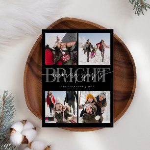 Making Spirits Bright Black Christmas Multi Photo Holiday Card