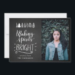 Making Spirits Bright | Chalkboard Christmas Photo Holiday Card<br><div class="desc">Making Spirits Bright | Chalkboard Christmas Photo</div>