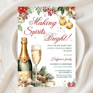 Making Spirits Bright Christmas Cocktail Invitation