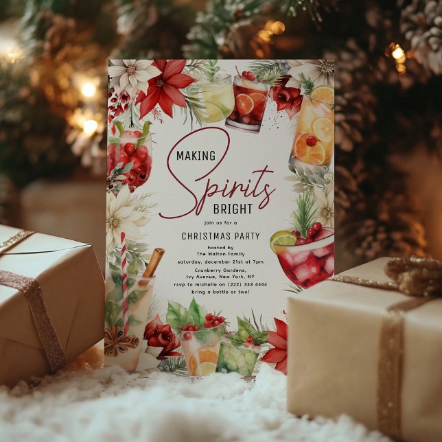 Making Spirits Bright Christmas Party Invitation (Creator Uploaded)