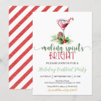 Making Spirits Bright Christmas Party Invitation