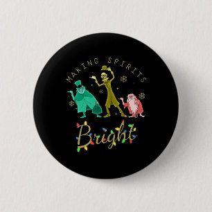 Making Spirits Bright Christmas Retro Groovy Chris 2 Inch Round Button