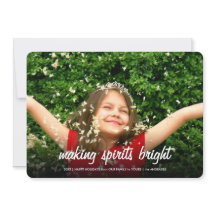Making Spirits Bright Flat Holiday Photo Christmas
