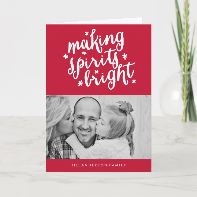 Making Spirits Bright Holiday Card (Front)