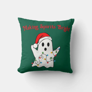 Making Spirits Bright Holiday Ghost Pillow