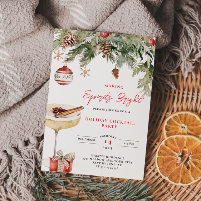 Making Spirits Bright Holiday Party Invitation (Creator Uploaded)