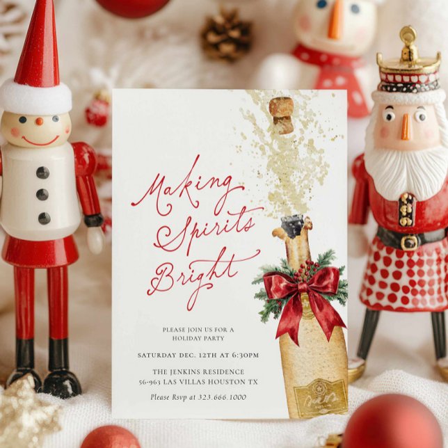 Making Spirits Bright Holiday Party Invitation (Making Spirits Bight Holiday Party Invitation)