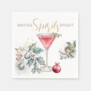 Making Spirits Bright New Year's Party Napkin