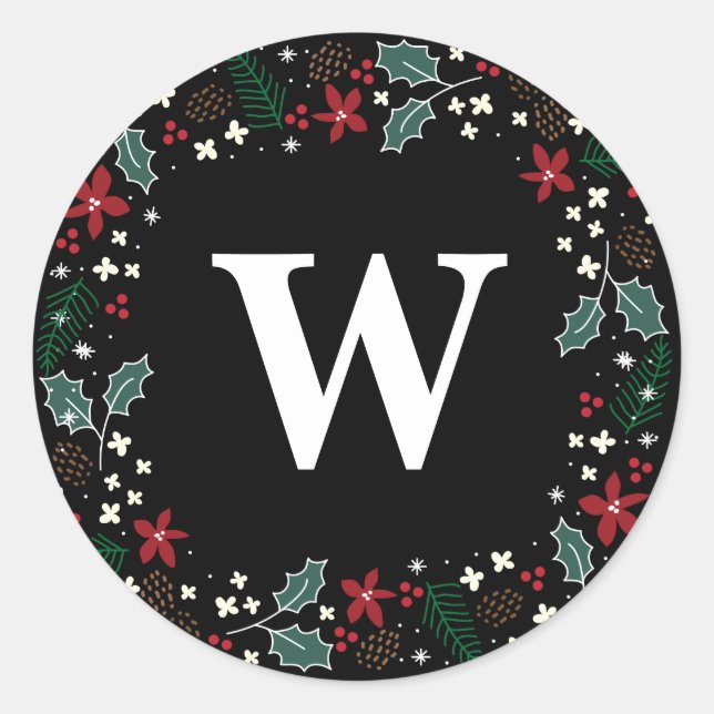 Making Spirits Bright Personalized Holiday Sticker (Front)