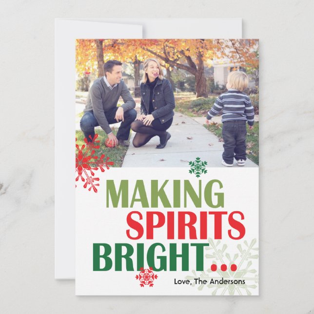 Making Spirits Bright Photo Card (Front)