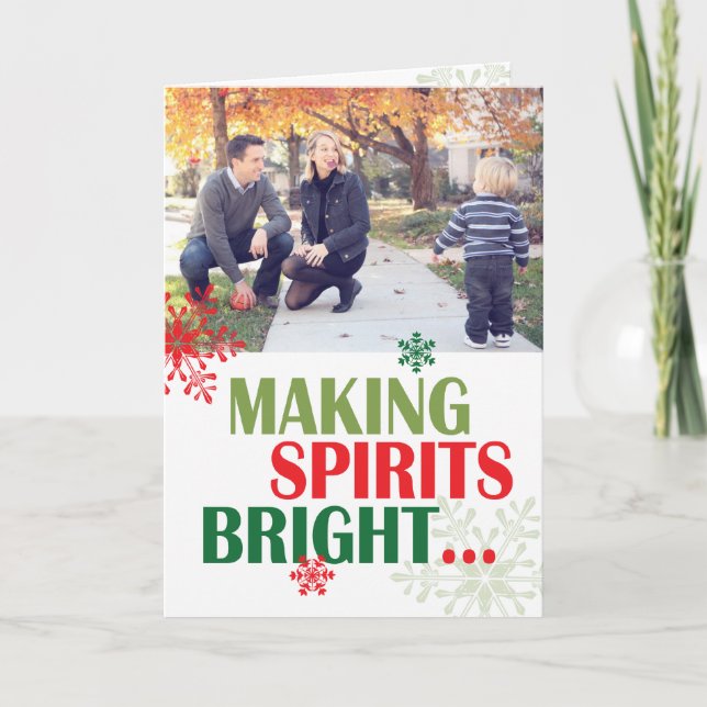 Making Spirits Bright Photo Card Folded (Front)