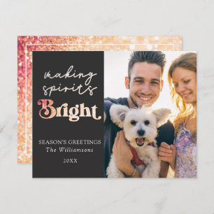 Making Spirits Bright Photo Seasons Greetings  Card