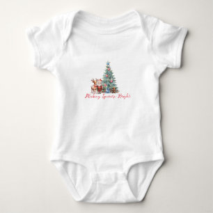Making Spirits Bright with Cute Santa Baby Bodysuit
