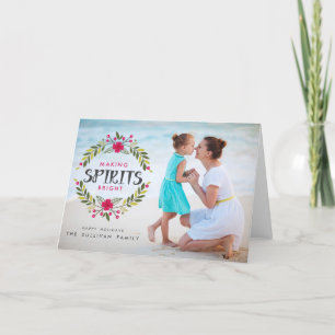 Making Spirits Bright Wreath Photo Folded Card