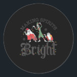 Making Srits Bright Christmas Haunted Ghosts  Classic Round Sticker<br><div class="desc">Making Srits Bright Christmas Haunted Ghosts</div>