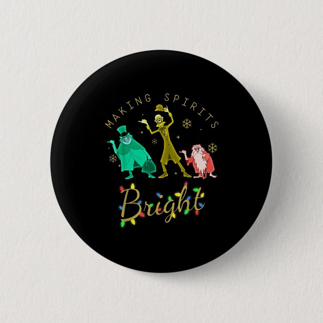Making Srits Bright Christmas Retro Groovy Christm 2 Inch Round Button (Front)