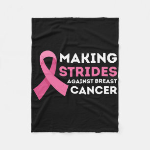 Making Strides Against Breast Cancer Awareness Wom Fleece Blanket