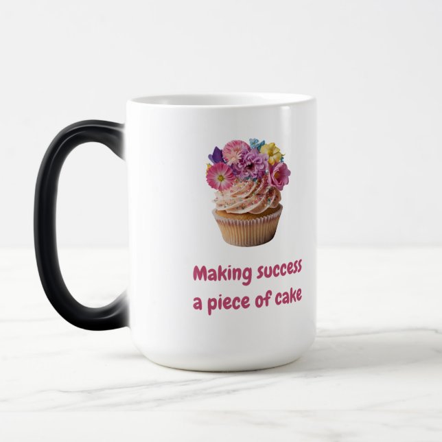Making success a piece of cake magic mug (Left)