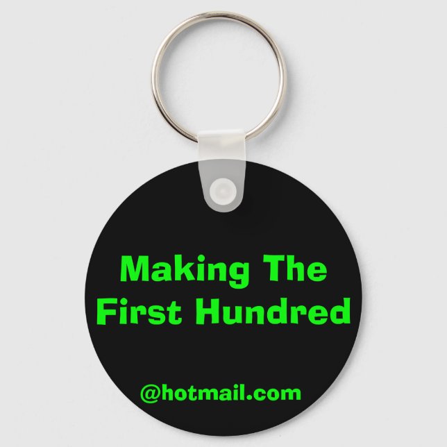 Making The First Hundred Keychain (Front)