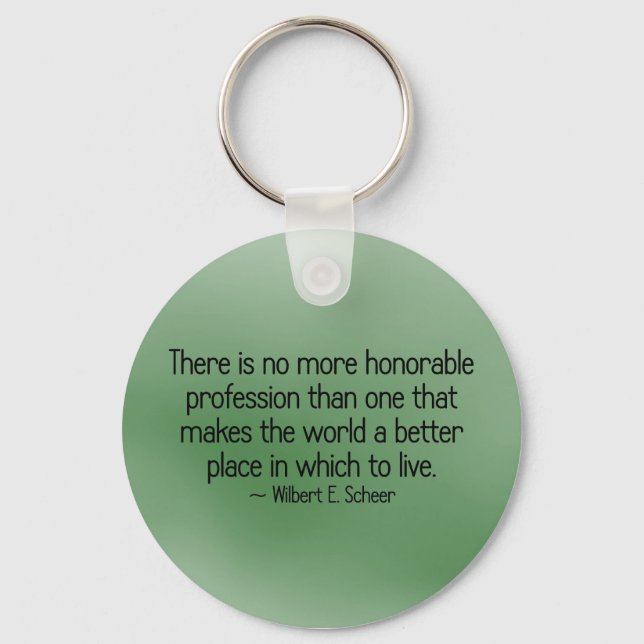 Making the world a better place keychain (Front)