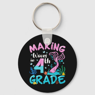 Making Waves In 4th Grade Mermaid Back To School G Keychain
