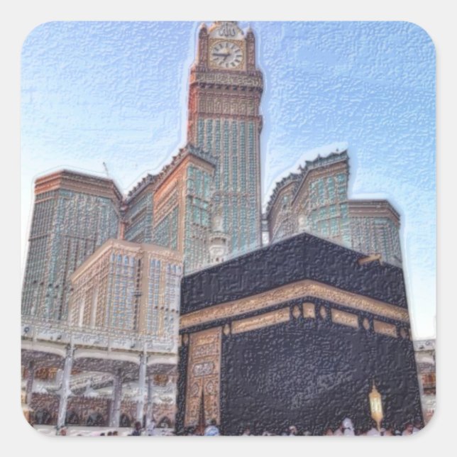 Makkah The mosque Square Sticker (Front)