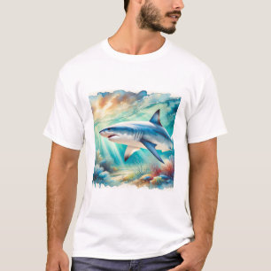 Mako shark 161024AREF108 - Watercolor T-Shirt