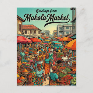 Makola Market Ghana Postcard